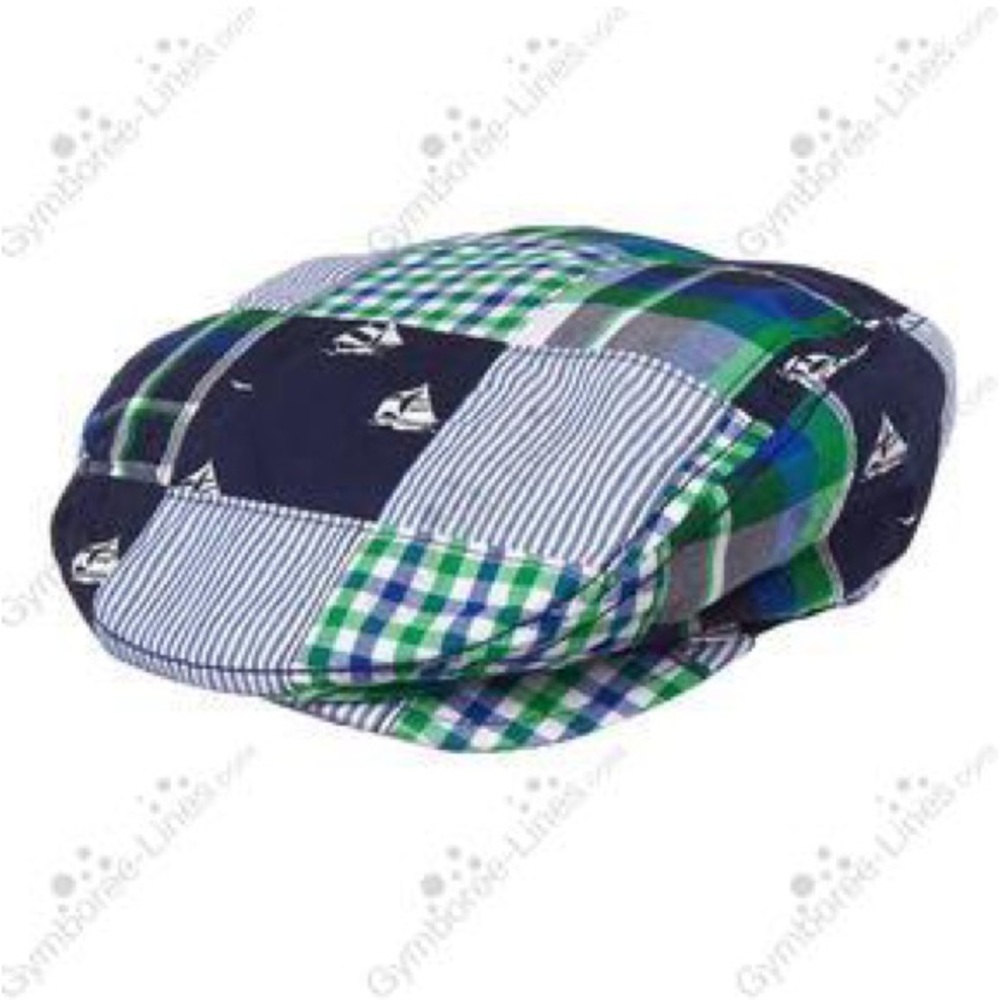 NWT Gymboree Blue and Green Plaid Patch Cap
